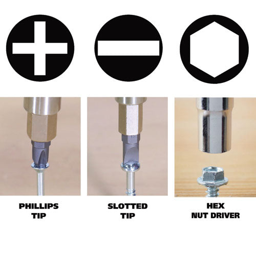 Image of Great Neck® SD4BC 4 In-1 Screwdriver W/interchangeable Phillips/standard Bits, Assorted Colors