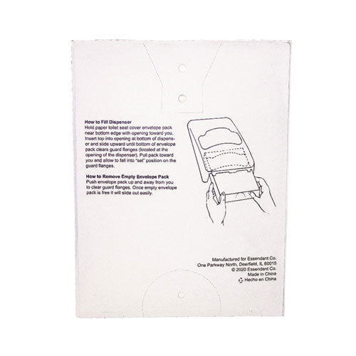Image of GEN GENTSC40125Q Quarter-Fold Toilet Seat Covers, 14.17 x 16.73, White, 5,000/Carton