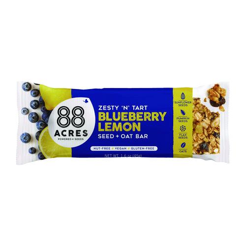 Image of 88 ACRES ACY00592 Warm 'N Chewey Gluten-Free Blueberry/Lemon Seed and Oat Bar, 1.6 oz Bar, 9/Box