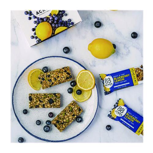 Image of 88 ACRES ACY00592 Warm 'N Chewey Gluten-Free Blueberry/Lemon Seed and Oat Bar, 1.6 oz Bar, 9/Box