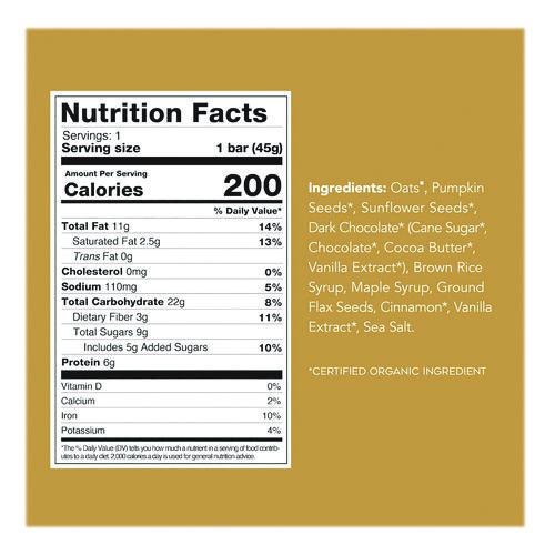 Image of 88 ACRES ACY11049 Warm 'N Chewy Gluten-Free Oatmeal/Chocolate Chip Seed and Oat Bar, 1.6 oz Bar, 9/Box