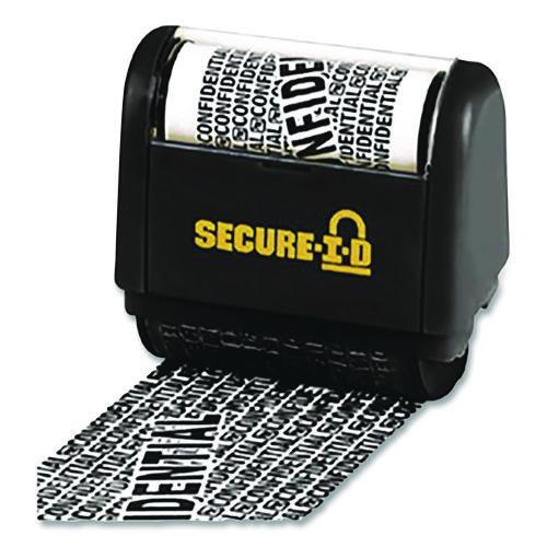 Image of COSCO 035510 SercureID Roller Stamp, Confidential/Obscures Data, 1.5", Black Ink