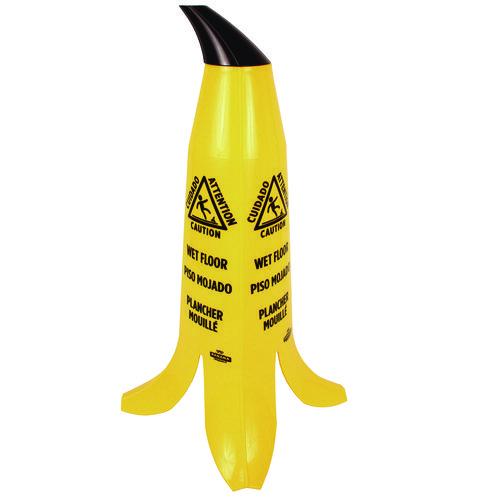 Image of Impact® B1001 Banana Wet Floor Cones, 11 X 11.15 X 23.25, Yellow/brown/black