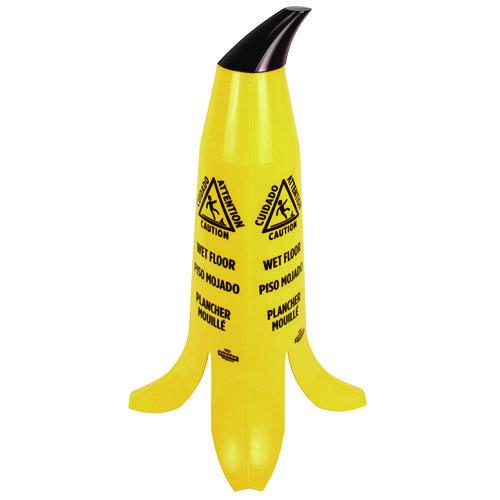 Image of Impact® B1001 Banana Wet Floor Cones, 11 X 11.15 X 23.25, Yellow/brown/black