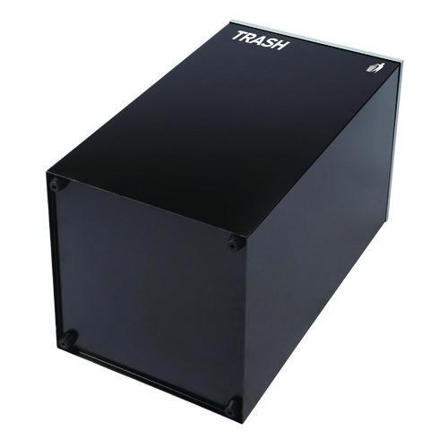 Image of Alpine Industries 29 Gallon Trash/Recycling Cans, Steel, Blue Recycling Can w/Circle Lid, Green Compost Can and Black Trash Can w/Square Lids