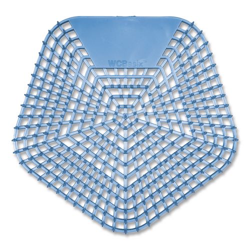 Image of Boardwalk® WCBX-P-010I010I-06-AAS80- Anti-Splash Urinal Screen, Clean Cotton Scent, Blue, 0.11 oz, 10/Box