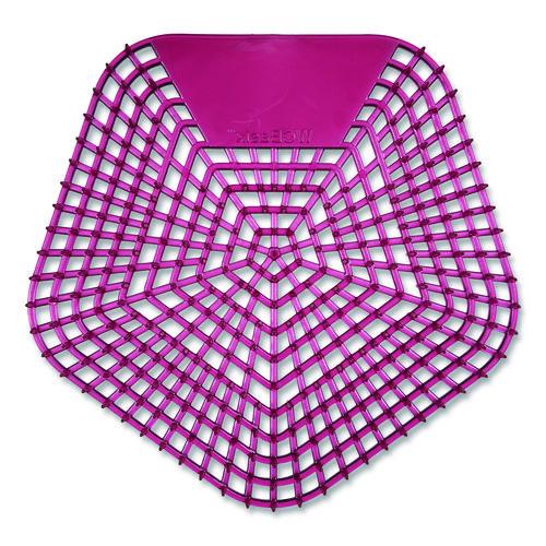 Image of Boardwalk® WCBX-P-010I010I-01-AAS80- Anti-Splash Urinal Screen, Apple Cinnamon Scent, Red, 0.11 oz, 10/Box