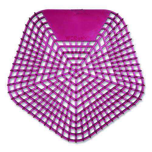 Image of Boardwalk® WCBX-P-010I010I-01-AAS80- Anti-Splash Urinal Screen, Apple Cinnamon Scent, Red, 0.11 oz, 10/Box