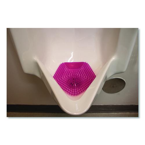 Image of Boardwalk® WCBX-P-010I010I-01-AAS80- Anti-Splash Urinal Screen, Apple Cinnamon Scent, Red, 0.11 oz, 10/Box