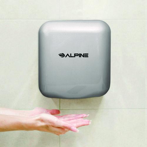 Image of Alpine Industries ALP40010CHRMK Hemlock Commercial Automatic 120V Hand Dryer, 6.68 x 11.41 x 12.31, Chrome