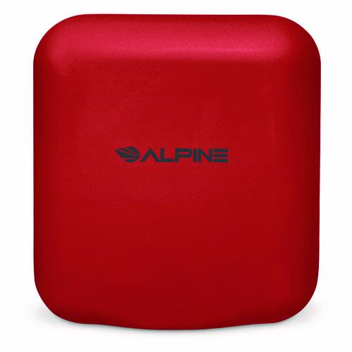 Image of Alpine Industries ALP40010REDMK Hemlock Commercial Automatic 120V Hand Dryer, 6.68 x 11.41 x 12.31, Red