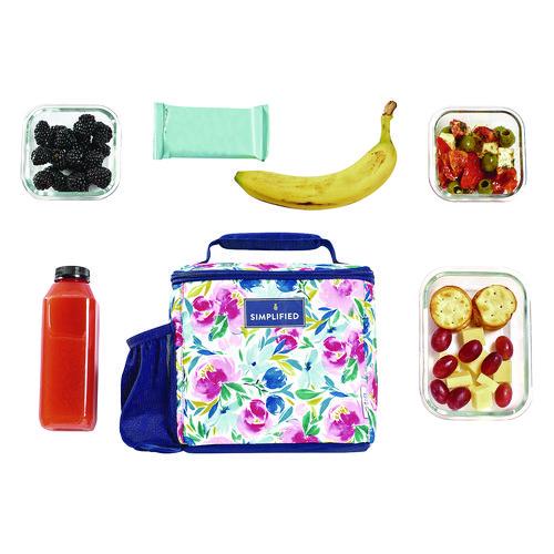 Image of fit + fresh 2843SIM3167 Simplified Lunch Bag, 9.25 x 5 x 9, Multicolor Floral