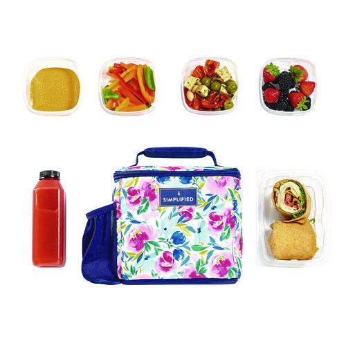 Image of fit + fresh 2843SIM3167 Simplified Lunch Bag, 9.25 x 5 x 9, Multicolor Floral