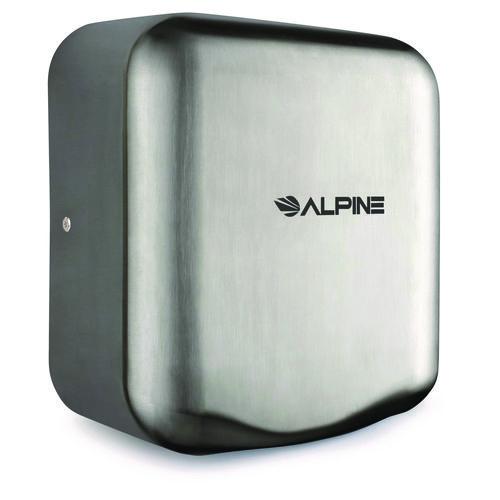 Image of Alpine Industries ALP40010SSBMK Hemlock Commercial Automatic 120V Hand Dryer, 6.68 x 11.41 x 12.31, Silver