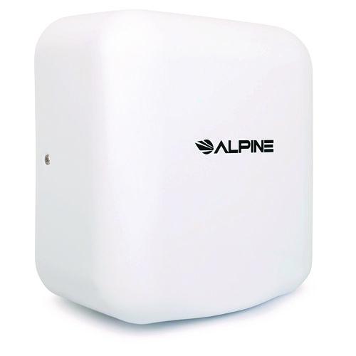 Image of Alpine Industries ALP40010WHIMK Hemlock Commercial Automatic 120V Hand Dryer, 6.68 x 11.41 x 12.31, White
