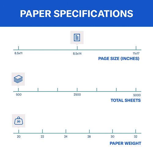 Image of Hammermill® 103358 Colors Print Paper, 20 lb Bond Weight, 8.5 x 14, Canary, 500/Ream