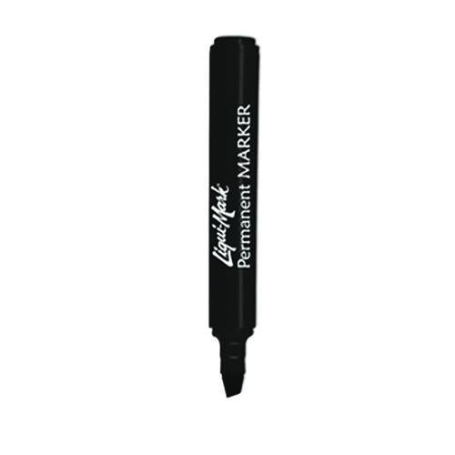 Image of Liqui-MarkÂ® Permanent Marker, Chisel Tip, Black, Dozen