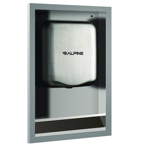 Image of Alpine Industries ALP400RECESSMK Hemlock Recess Wall Kit, 3.38 x 16.38 x 26, Stainless Steel