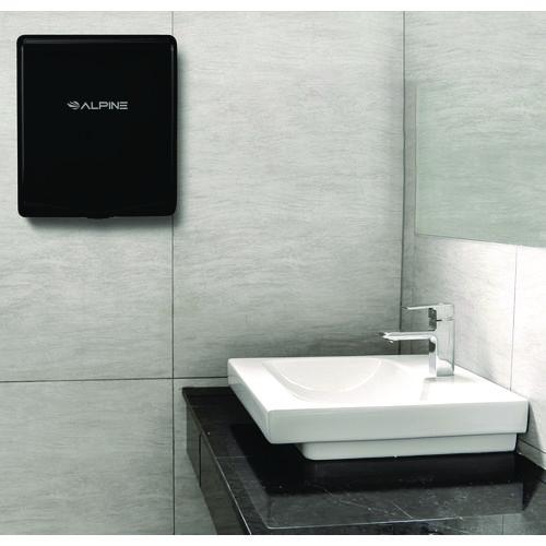 Image of Alpine Industries ALP40510BLAMK Willow Commercial 120V Automatic Hand Dryer, 3.93 x 11.25 x 12.63, Black
