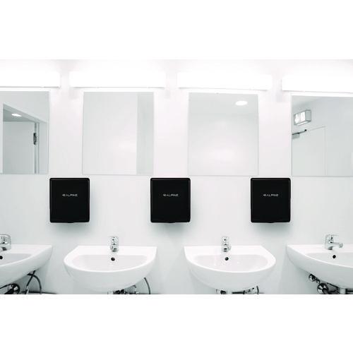 Image of Alpine Industries ALP40510BLAMK Willow Commercial 120V Automatic Hand Dryer, 3.93 x 11.25 x 12.63, Black