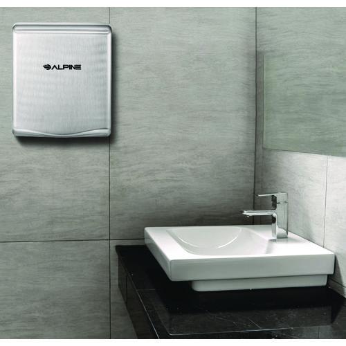 Image of Alpine Industries ALP40510SSBMK Willow Commercial 120V Automatic Hand Dryer, 3.93 x 11.25 x 12.63, Silver