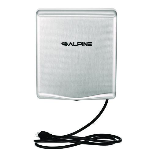 Image of Alpine Industries ALP40510SSBMK Willow Commercial 120V Automatic Hand Dryer, 3.93 x 11.25 x 12.63, Silver