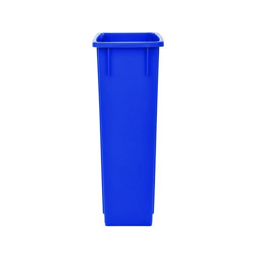 Image of Alpine Industries ALP477RBLUKIT Slim 23 Gallon Recycling Bin, Plastic, Blue