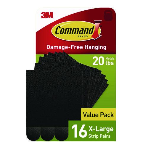 Image of Command 17217BLK-16NA Damage-Free Hanging Picture Hanging Strip Pairs, Holds up to 5 lb, 16/Pack