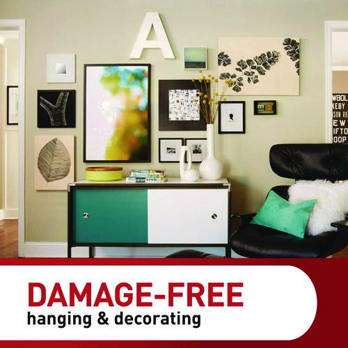 Image of Command 17217BLK-ES Damage-Free Hanging Picture Hanging Strip Pairs, Holds up to 5 lb, Black, 4/Pack