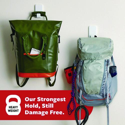 Image of Command 17011-2ES X-large Utility Hooks, Plastic, White, Supports 15 lb, 2/Pack