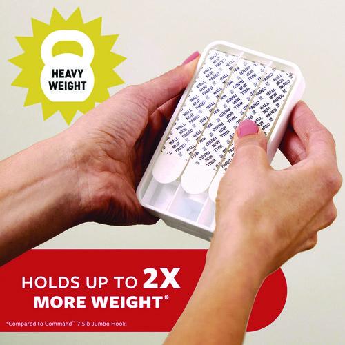 Image of Command 17011-2ES X-large Utility Hooks, Plastic, White, Supports 15 lb, 2/Pack