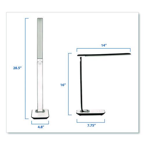 Image of MOUNT-IT! TS-7005 Turcom RelaxaLight Dimmable LED Desk Lamp with USB, Adjustable Neck, 16" to 28.5" High, White
