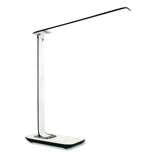 Image of MOUNT-IT! TS-7005 Turcom RelaxaLight Dimmable LED Desk Lamp with USB, Adjustable Neck, 16" to 28.5" High, White