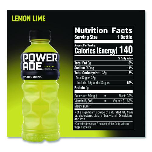 Image of POWERADE® 049000003697 Sports Drink, Lemon Lime, 20 oz Bottle, 24/Pack