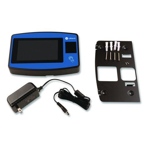 Image of uAttend NX2500 Biometric Fingerprint Touch Tablet Time Clock System, Unlimited Employees, Black/Blue