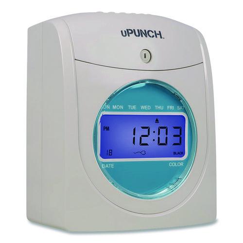 Image of uPunch SB1200 Digital Auto-Align Punch Time Clock Bundle, Digital Display, White