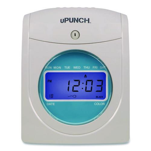 Image of uPunch SB1200 Digital Auto-Align Punch Time Clock Bundle, Digital Display, White