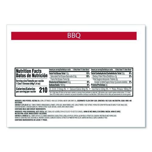 Image of Pringles® KEE18372 Grab and Go BBQ Crisps, 1.4 oz Can, 12/Carton