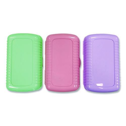 Image of Pep Rally 61750 Pencil Case, 2 Compartments, 9.13" x 5.7" x 2.5", Randomly Assorted Color