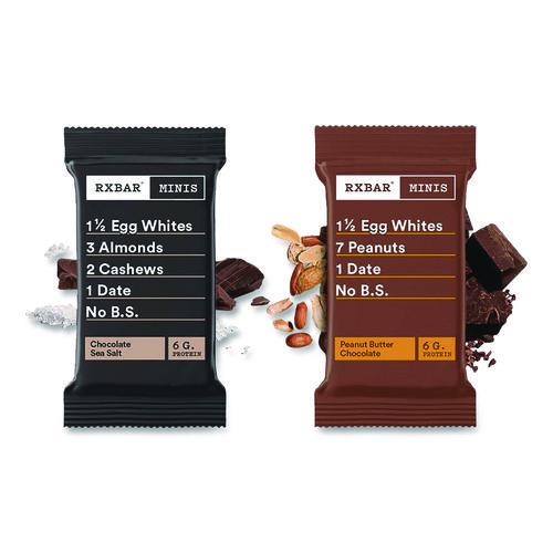 Image of RXBAR® KEE00190 Minis Protein Bars, Chocolate Sea Salt and Peanut Butter Chocolate, 0.9 oz Bar, 8/Box