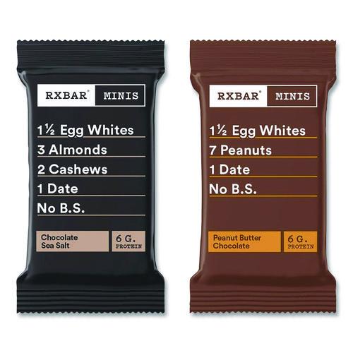 Image of RXBAR® KEE00190 Minis Protein Bars, Chocolate Sea Salt and Peanut Butter Chocolate, 0.9 oz Bar, 8/Box