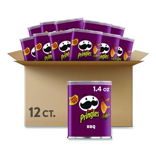 Image of Pringles® KEE18372 Grab and Go BBQ Crisps, 1.4 oz Can, 12/Carton