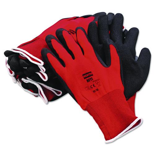 Image of North Safety® NF11/10XL NorthFlex Red Foamed PVC Gloves, EN388: 4131, 10" Long, X-Large (Size 10), Red/Black, 12 Pairs