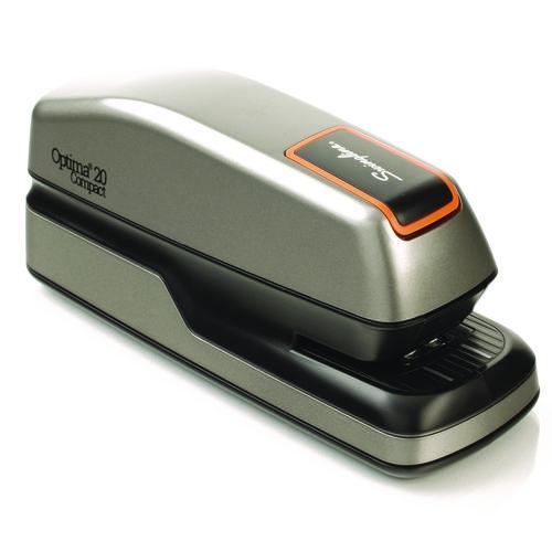 Image of Swingline® S7048207 Optima Grip Electric Stapler, 20-Sheet Capacity, Black/silver