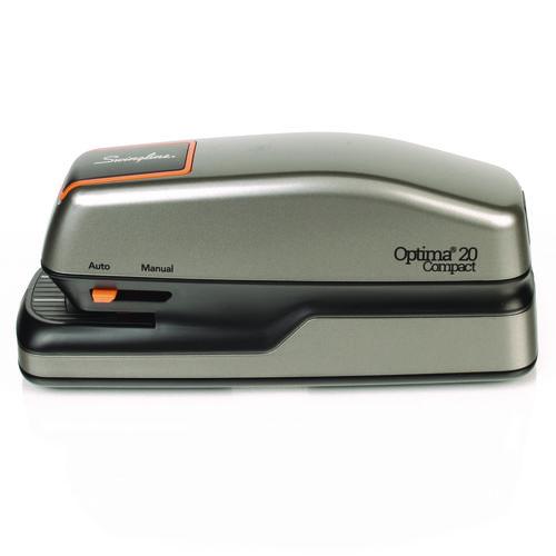 Image of Swingline® S7048207 Optima Grip Electric Stapler, 20-Sheet Capacity, Black/silver