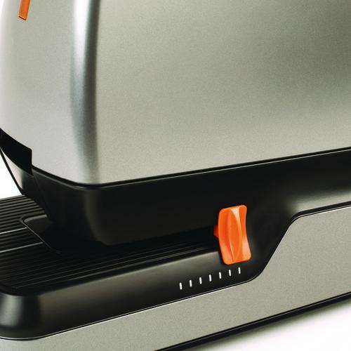 Image of SwinglineÂ® Optima 60 Electric Stapler, 60-Sheet Capacity, Silver/Black/Orange
