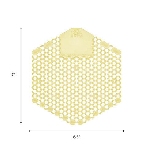 Image of Fresh Products 3WDS-F-010I060M-10 Wave 3D Urinal Deodorizer, Citrus Scent, Yellow, 10/Box