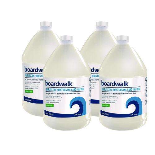 Image of Boardwalk® 601200-41ESSN Pearlescent Moisturizing Liquid Hand Soap Refill, Aloe Scent, 1 gal Bottle, 4/Carton