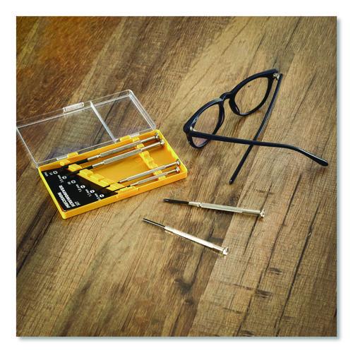 Image of Great Neck® GP6C Precision Screwdriver Set, Six-Piece, Phillips/Slotted, Assorted Lengths, Polished Steel Handles