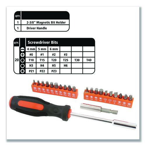 Image of Great Neck® 73802 Homeowner's 39-Piece Tool Set, 12.38" x 3" x 7.25" Carry Case